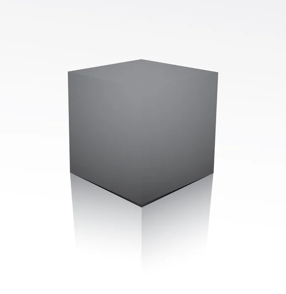 Svart kub — Stock vektor