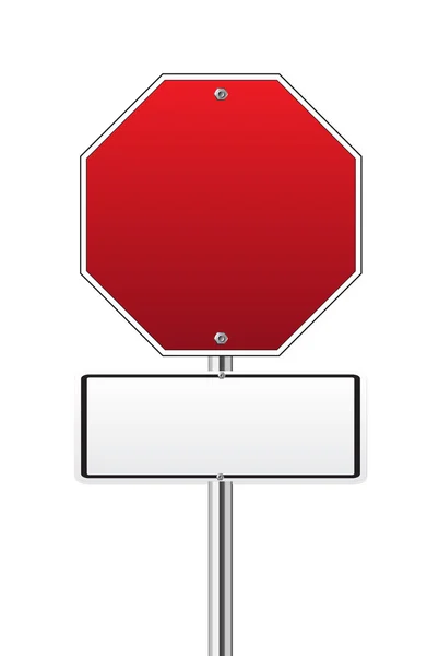 Prázdné šestiúhelník červený dopravní značka — Stockový vektor