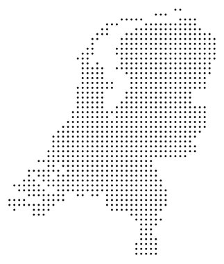 Dotted Netherlands map clipart