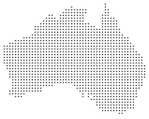 Prickade Australien karta — Stock vektor