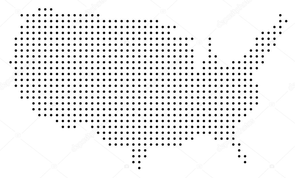 Dotted USA map