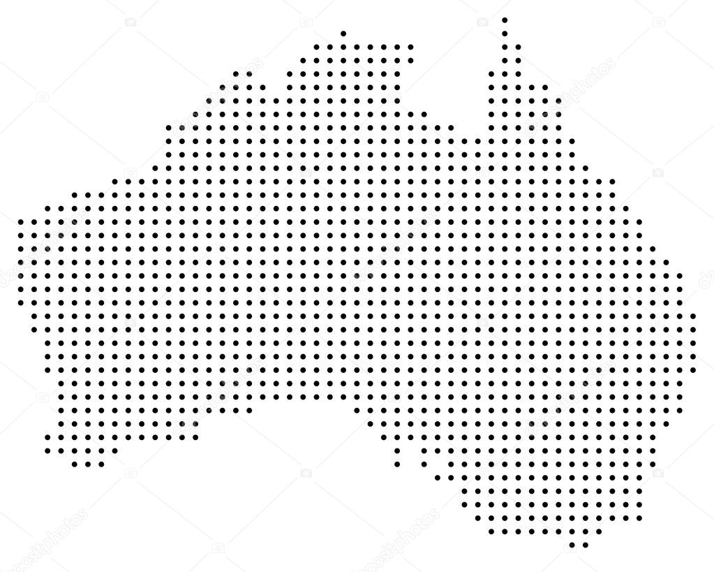 Dotted Australia map