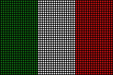 Dotted Italy flag clipart