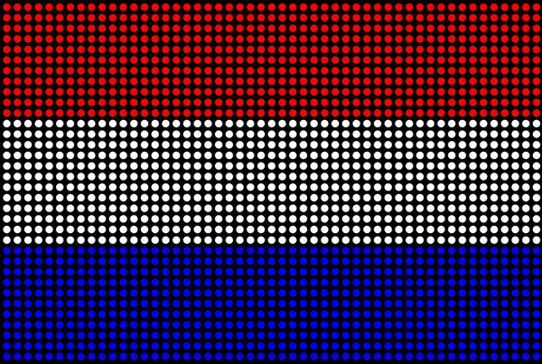 点線のオランダの国旗 — ストックベクタ