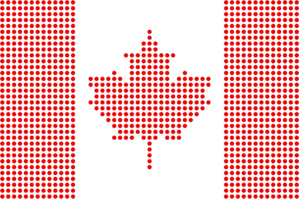 Gepunktete Kanada-Flagge — Stockvektor