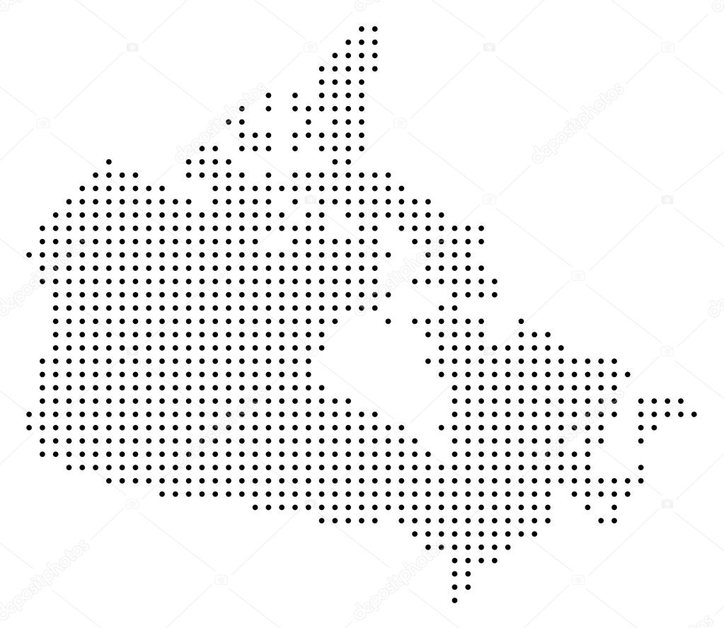 Dotted Canada map