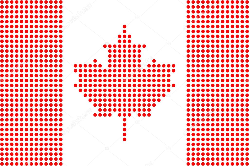 Dotted canada flag