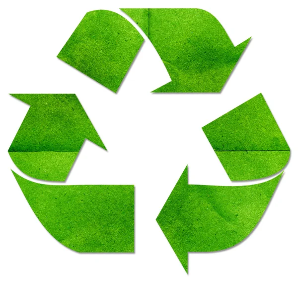 绿色回收标志 — 图库照片