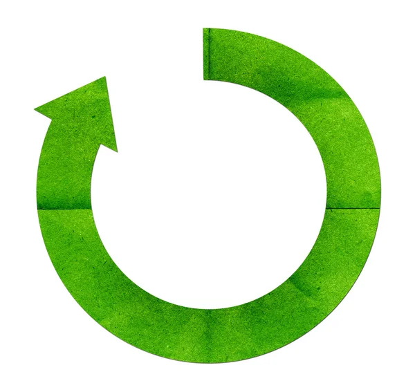 Sinal de seta círculo verde — Fotografia de Stock