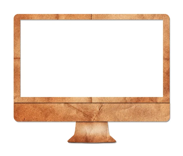 Ordenador pantalla papel artesanía — Foto de Stock
