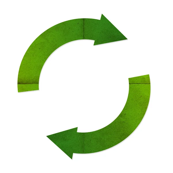 Yeşil geri dönüşüm işareti — Stok fotoğraf