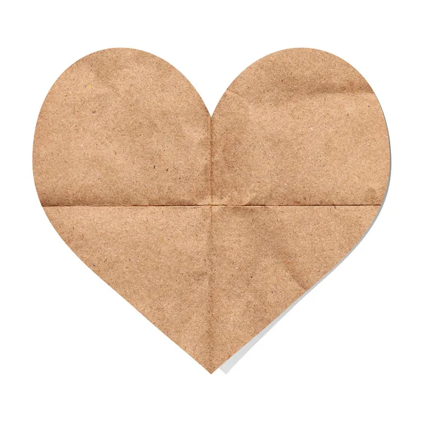 Papieru rzemiosła kształt serca — Zdjęcie stockowe