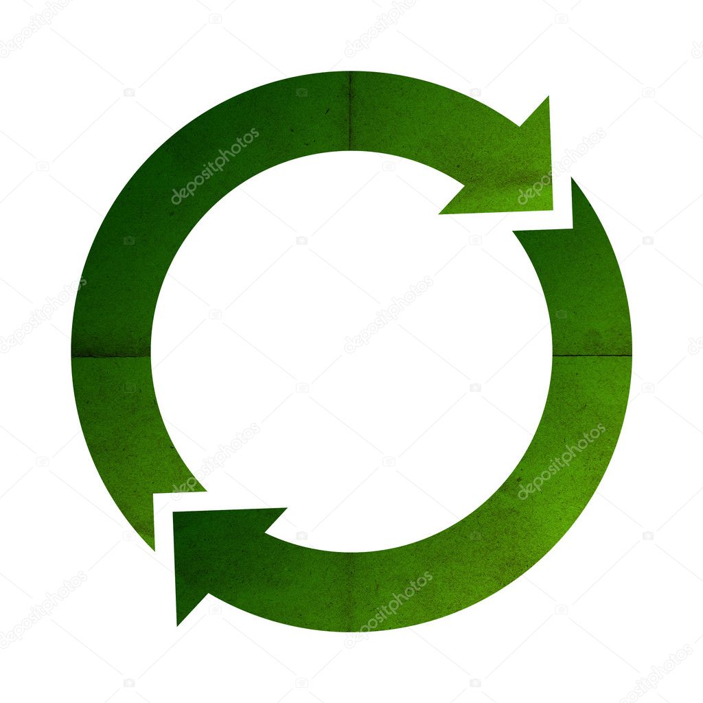 Green circle recycle sign — Stock Photo © pockygallery #12334975