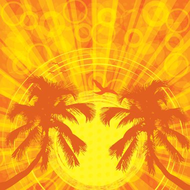 Summer tropical background clipart