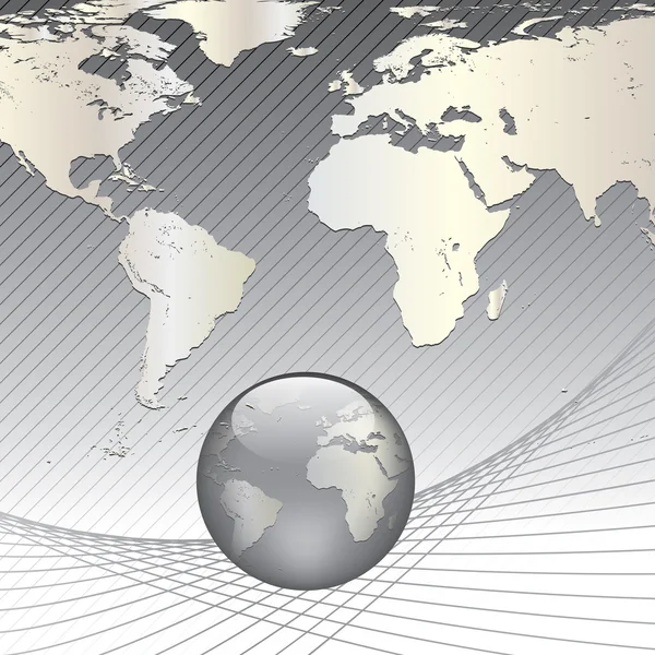 Dünya Haritası ile iş arka — Stok Vektör