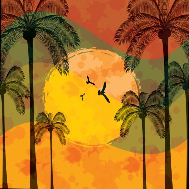 Summer tropical holiday background clipart