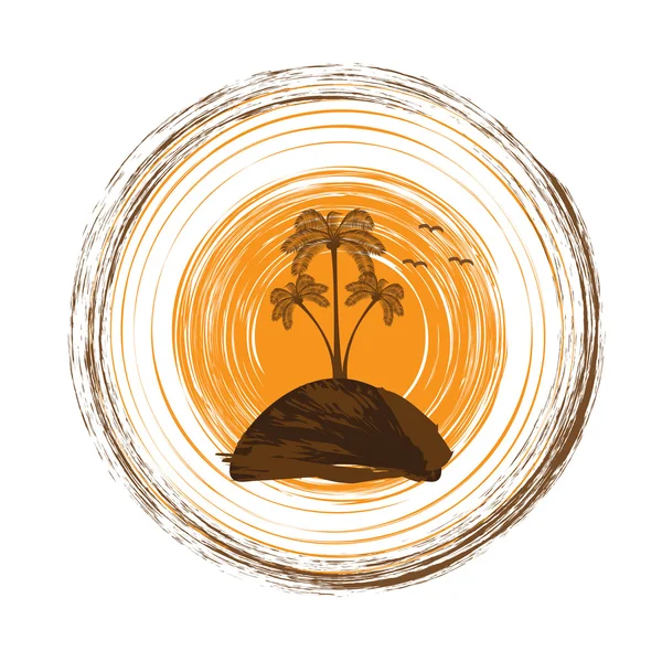 Логотип летних тропических пальм — стоковый вектор