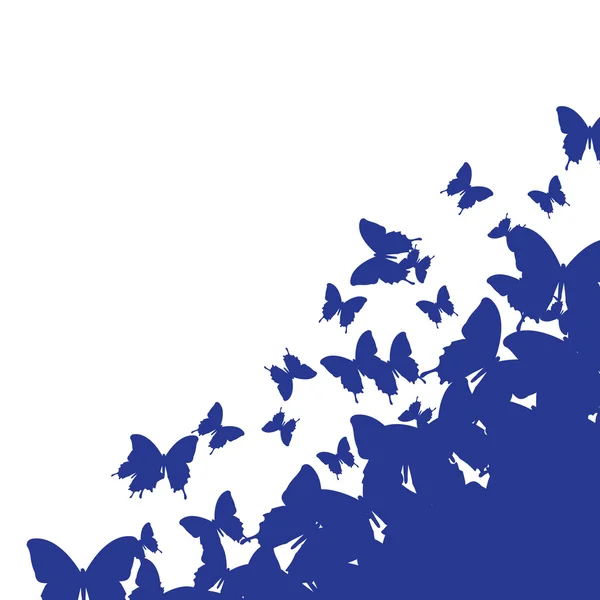Sfondo isolato con farfalla blu — Vettoriale Stock
