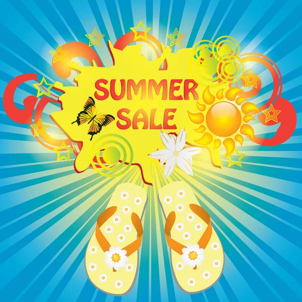화려한 여름 판매 템플릿 — 스톡 벡터