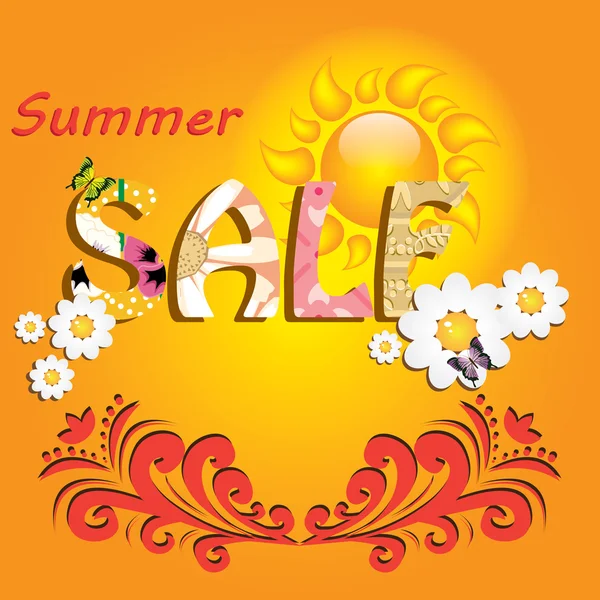 Colorful summer sale template — Stock Vector