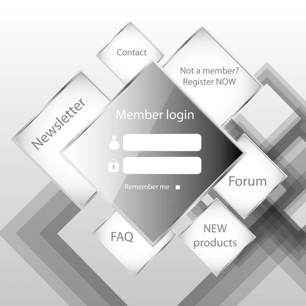 Modern web card form — Stock Vector