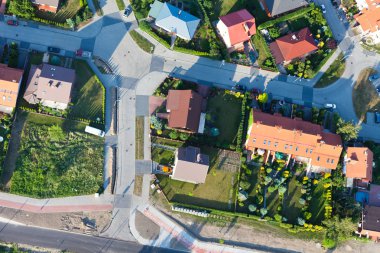 Aerial view of Pinczow town in Poland clipart