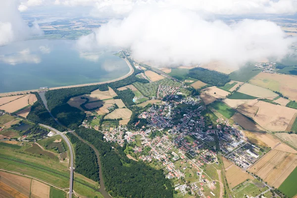 Vista aerea del paesaggio del villaggio — Foto Stock