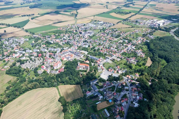 stock image Aerial view of town landscape