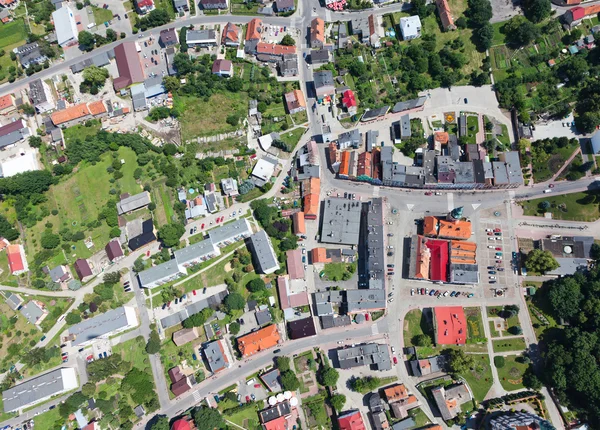 Luchtfoto van het centrum van de stad — Stockfoto