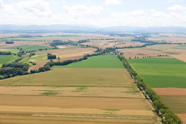 Vista aérea da paisagem da aldeia — Fotografia de Stock