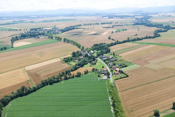 Vista aérea del paisaje del pueblo — Foto de Stock