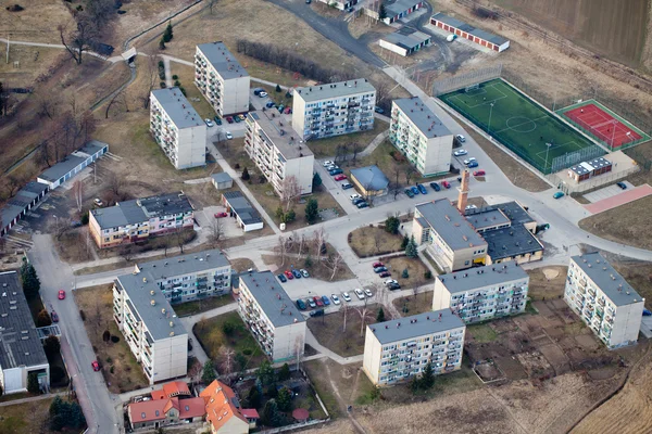 Veduta aerea della periferia della città di Opole — Foto Stock