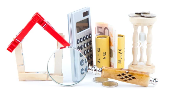 Finanzkonzept. Büro stationäre Werkzeuge Nahaufnahme — Stockfoto