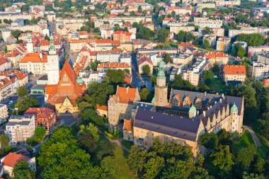 Aerial view of Opole city center , Poland clipart