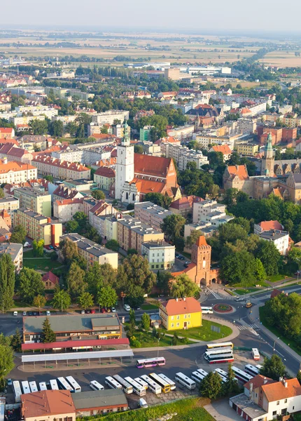 Вид с воздуха на центр города Ополе, Польша — стоковое фото