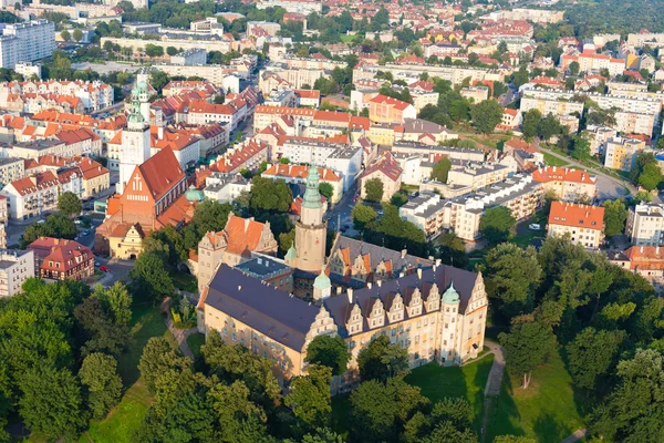 Vista aérea del centro de la ciudad de Opole, Polonia — Foto de Stock