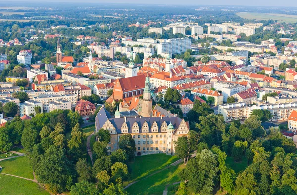 Вид с воздуха на центр города Ополе, Польша — стоковое фото