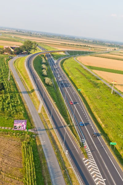 stock image Aerial view of highway