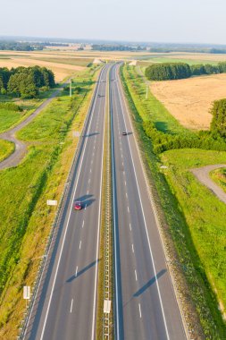 Aerial view of highway clipart