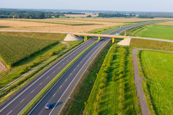 stock image Aerial view of highway