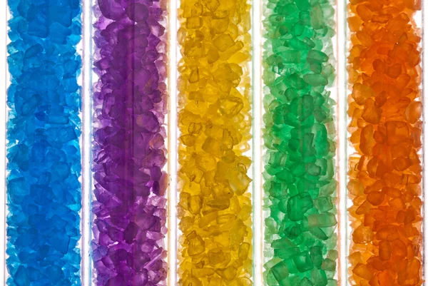 Cristalli di sale colorati — Foto Stock