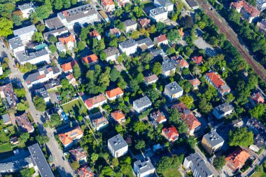 Aerial view of Opole city in Poland clipart