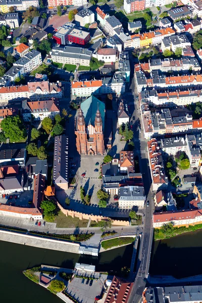 Vista aérea de la ciudad de Opole en Polonia —  Fotos de Stock