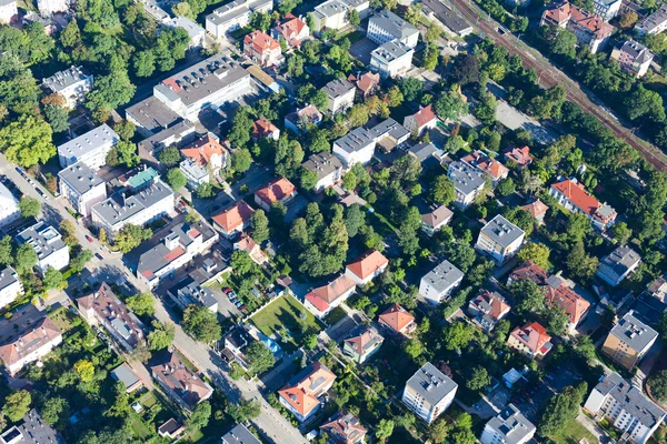 Luftfoto af Opole by i Polen - Stock-foto