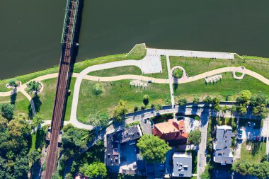 opole şehir banliyölerinde havadan görünümü