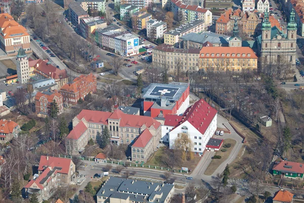 Vue aérienne de la ville d'Opole en Pologne — Photo