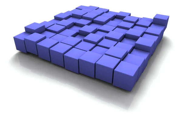 3d 블루 큐브 — 스톡 사진