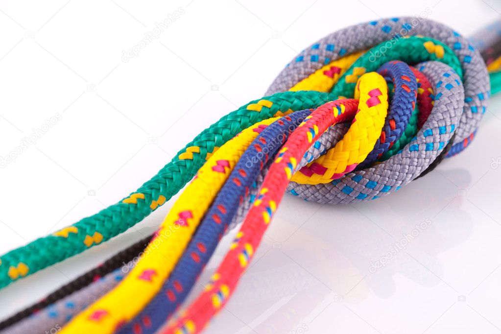 Colorfull rope knot
