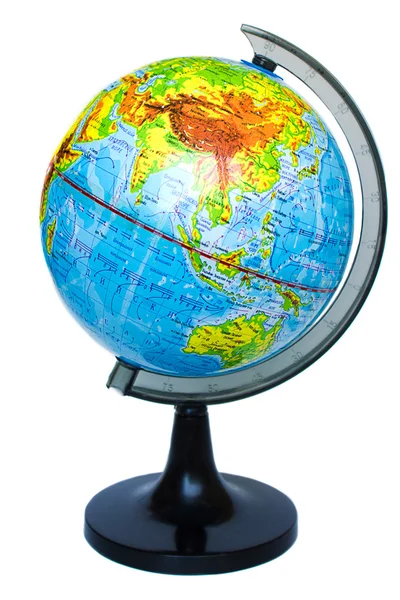 Globe geïsoleerd op witte achtergrond — Stockfoto