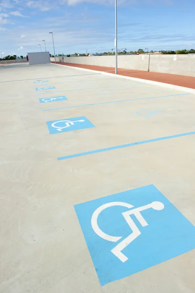 stock image Disabled car park in shopping centre